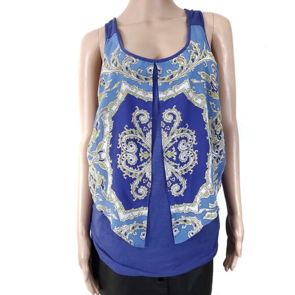 Leifnotes | Layered Patterned Split Front Tank - Picture 3 of 7